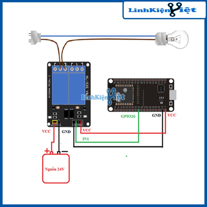 Module Relay 24VDC 1/2 Kênh High/Low