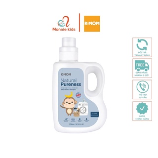 Nước giặt K-mom Hàn Quốc can 1700ml chiết xuất thảo mộc hữu cơ cho bé - Monnie Kids