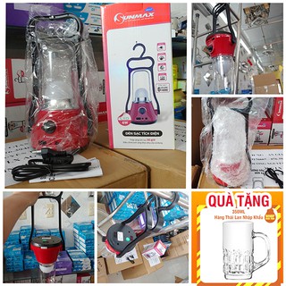 Đèn sạc LED tích điện Sunmax có quai cầm linh hoạt kèm quà tặng