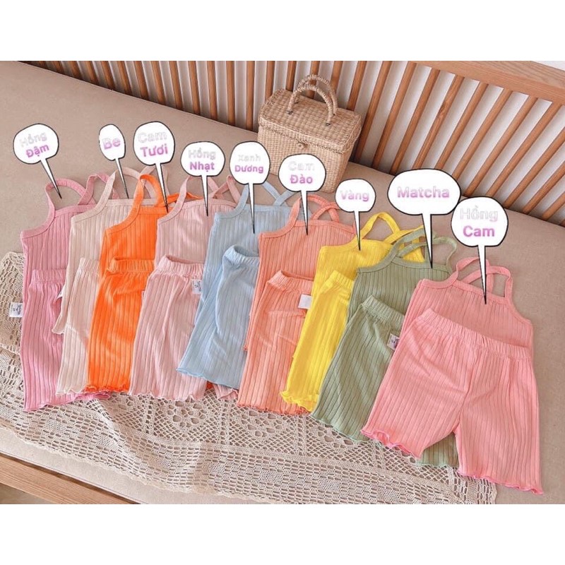 [Dây Chéo] Bộ thun gân cho bé mã 28035