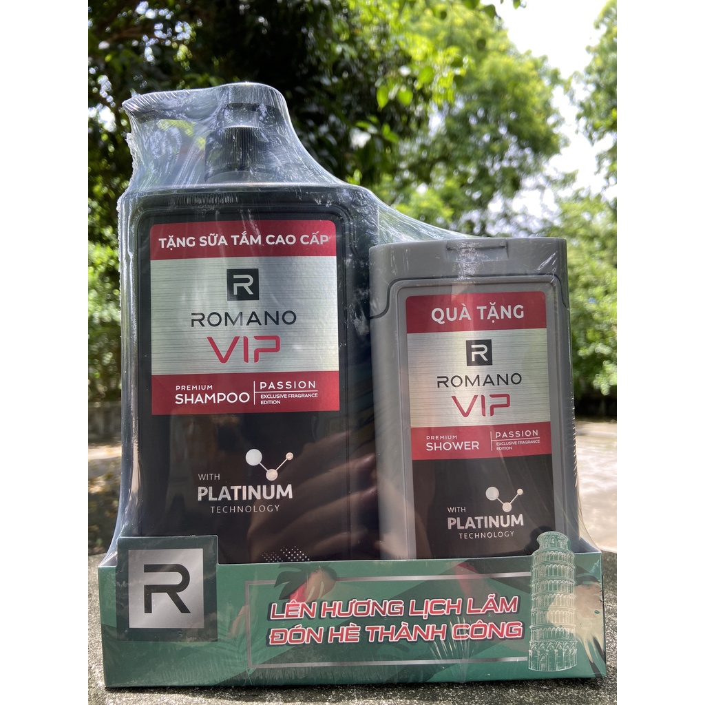 DẦU GỘI ĐẦU ROMANO VIP PASSION 650ML TẶNG SỮA TẮM 150ML
