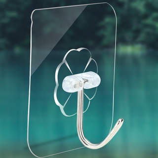 Móc Dán Tường Siêu Dính Trong Suốt Chịu Lực Tốt Treo Tường Chắc Dụng Cho Nhà Bếp/Nhà Tắm