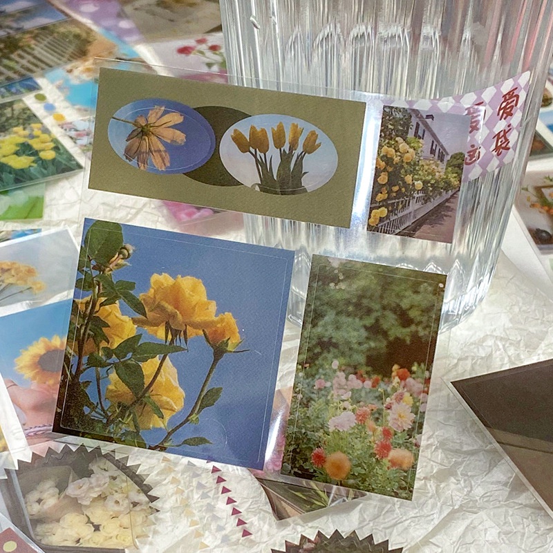 Hộp Set 50 - 100 Tờ Sticker PET Moody Aesthetic
