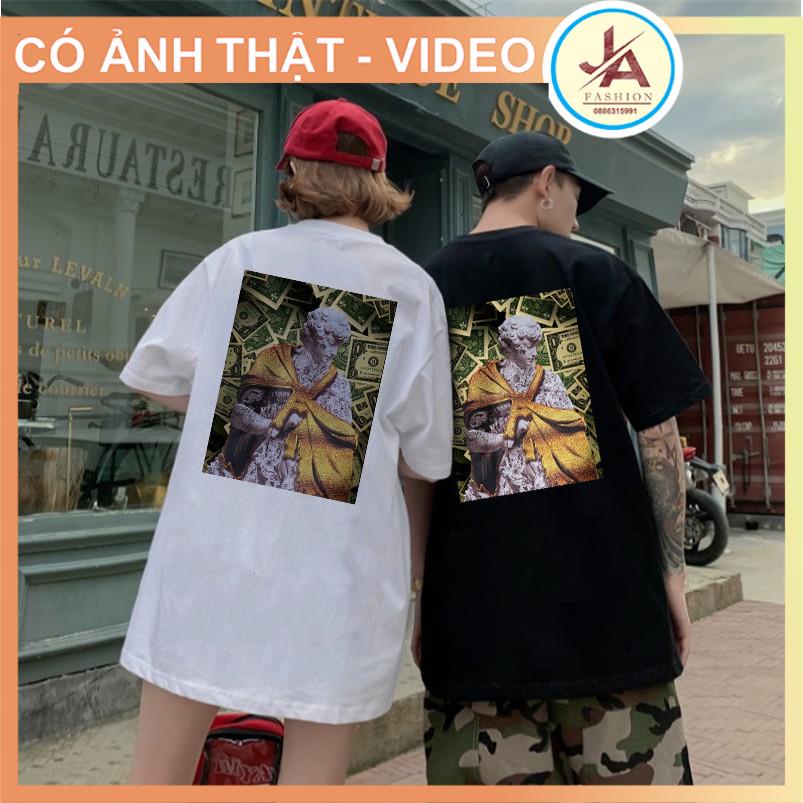 Áo thun nam nữ unisex YOUNG MONEY , áo phông tay lỡ form rộng chất cotton dày mát co dãn JASHOP