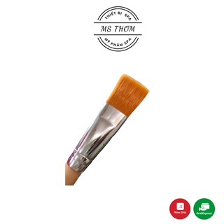Cọ đắp mặt nạ cán gỗ, lông mềm mịn dài 19cm