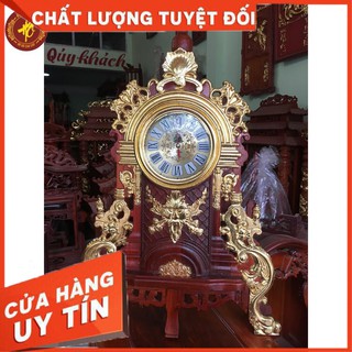 Đồng hồ để bàn dát vàng cao cấp cao 75cm