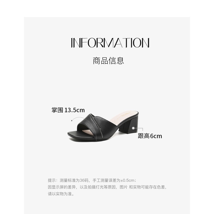 Guốc dép cao gót nữ dusto thời trang công sở cao cấp đẹp rẻ gót vuông chắc chắn da mềm êm chân-GDDT03