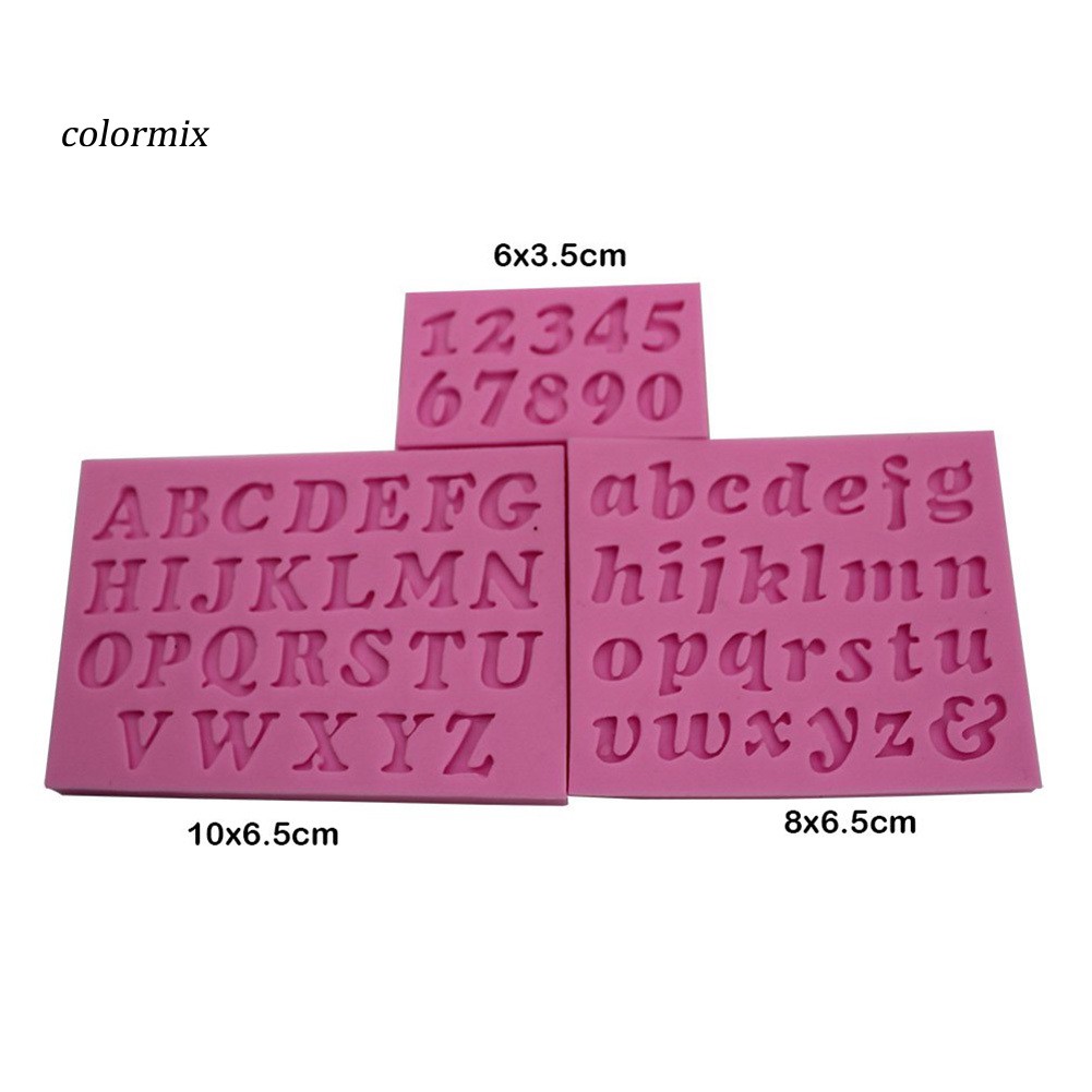 Khuôn làm bánh kẹo chất liệu silicon tạo hình chữ cái/chữ số mini