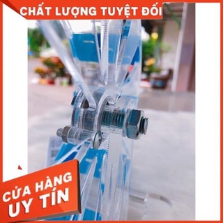Wheel êm silent  cho hamster, sóc nhỏ 14cm siêu êm, xanh + trong suốt