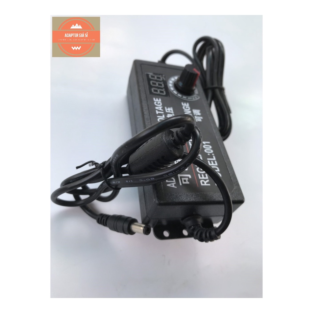 Adapter nguồn điều chỉnh điện áp 3v - 12v 5a có màn hình led hiển thị.