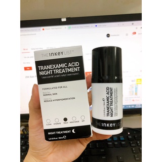 Kem dưỡng giảm thâm đỏ ngừa nám sáng da The INKEY List Tranexamic Acid Night Treatment 30ml
