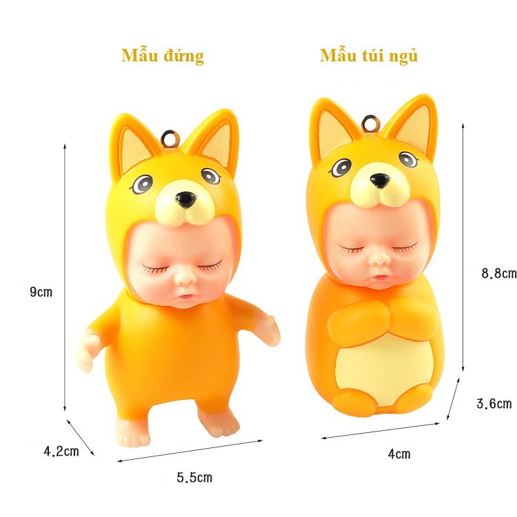 Móc khóa hình em bé ngủ [FREE SHIP] cực kỳ dễ thương