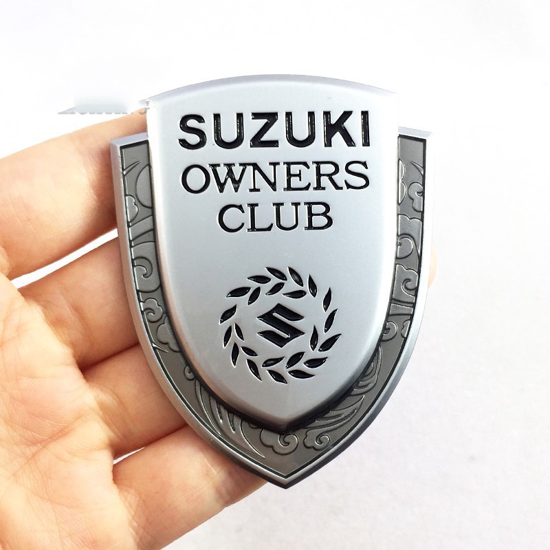 Logo Kim Loại Trang Trí Xe Hơi Suzuki Owners Sang Trọng