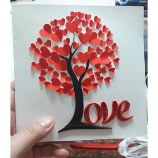THIỆP QUILLING TÌNH YÊU
