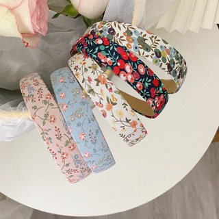bờm tóc , băng đô vải họa tiết hoa nhí vintage phong cách Hàn Quốc