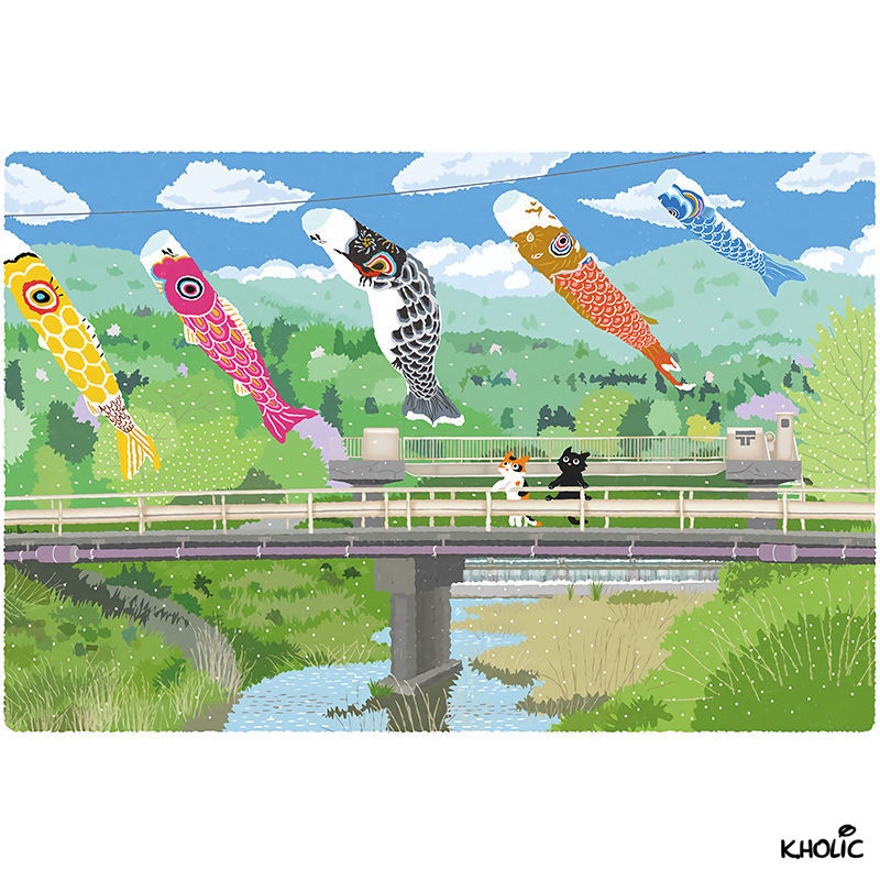 Mèo dễ thương, xếp hình bằng gỗ, xếp hình anime 300/500/1000 miếng, đồ chơi phát triển, tự làm