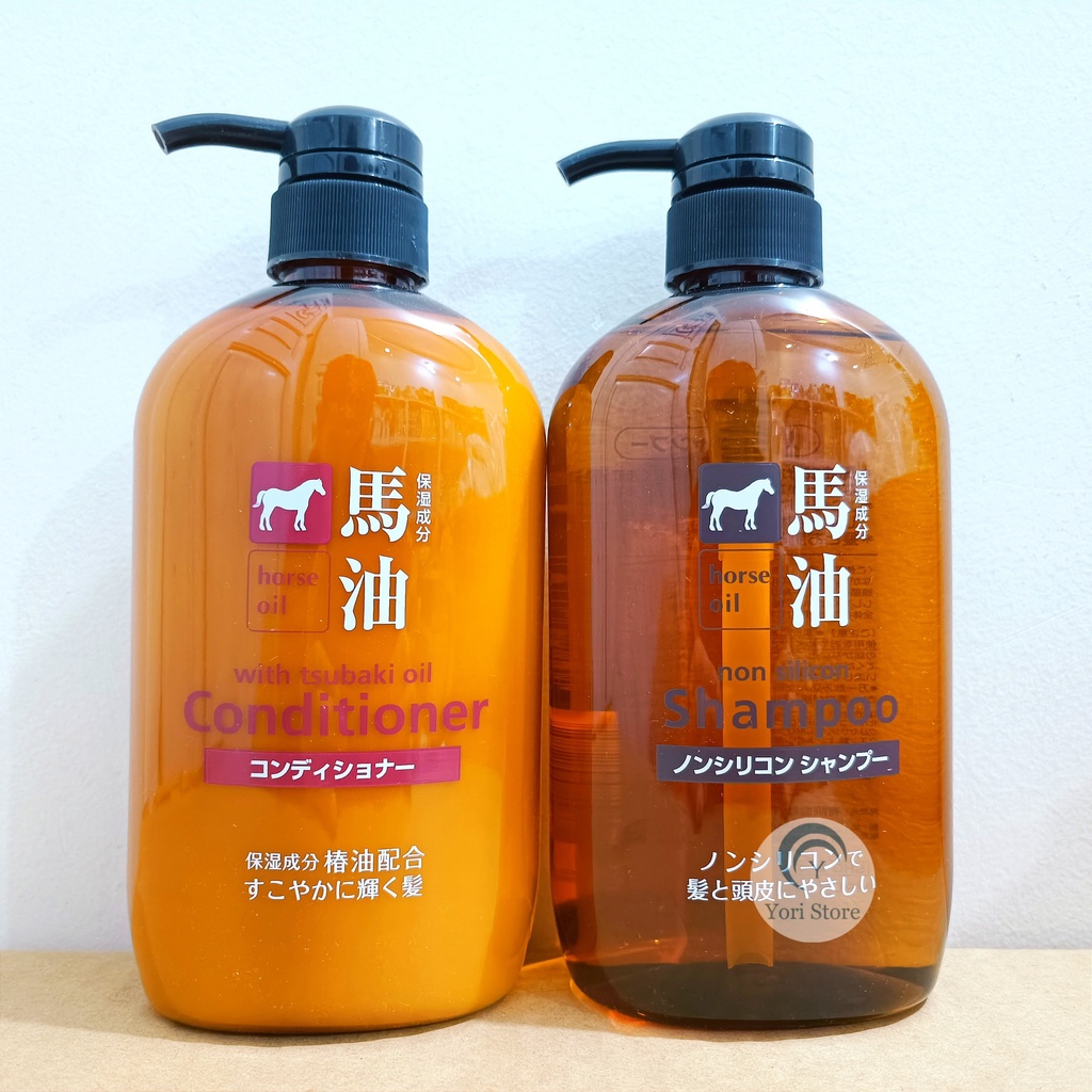 Dầu gội - xả mỡ ngựa Nhật Bản Horse Oil Non Silicon 600ML