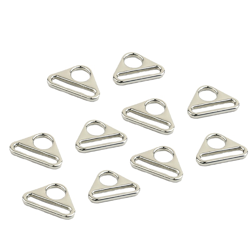 Set 10 Kẹp Kim Loại Hình Tam Giác Điều Chỉnh Được Cho Dây Da / Túi Xách