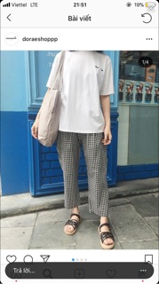 Quần baggy kẻ