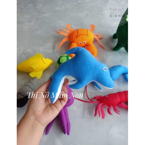 Con cá heo con vật vải nỉ động vật dưới nước đồ dùng mầm non