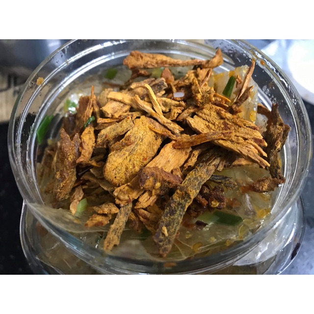 Bánh tráng hành phi, khô bò