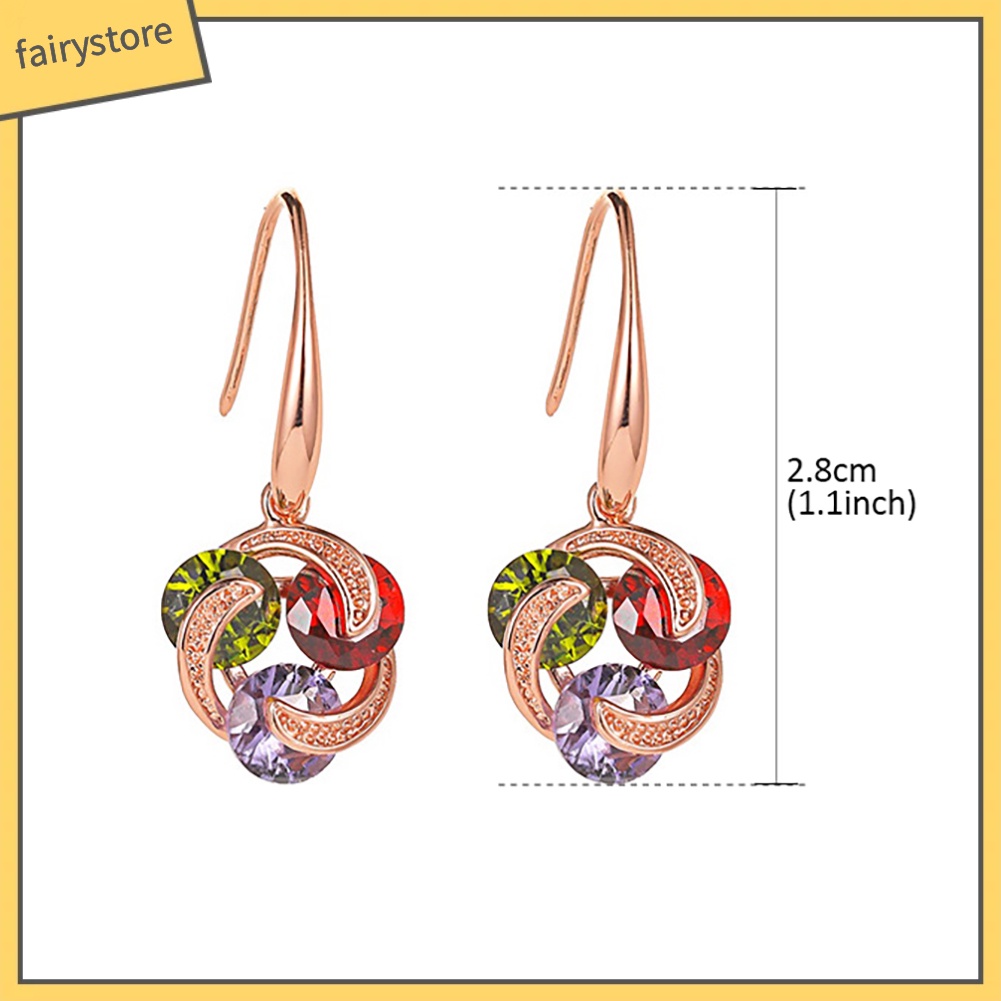 Bông Tai HìNh CốI Xay Gió ĐíNh Đá NhiềU MàU SắC