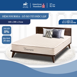 Đệm foursea 23cm, lò xo túi độc lập êm ái, chống rung độc lập, nâng đỡ đường cong tự nhiên cơ thể