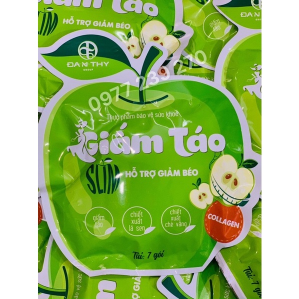 Giấm Táo Slim Đan Thy Group chính hãng - Túi 7 gói giấm táo nhỏ 20ml