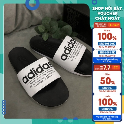 Dép adidas thể thao nmd quai trắng có video