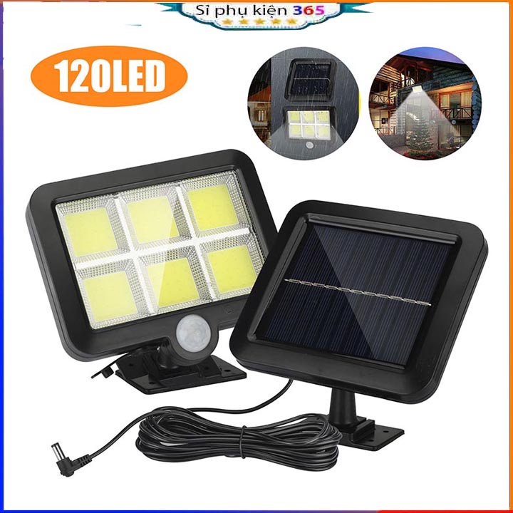 Đèn Led Vuông Năng Lượng Mặt Trời 6 Bóng - Chống Trộm