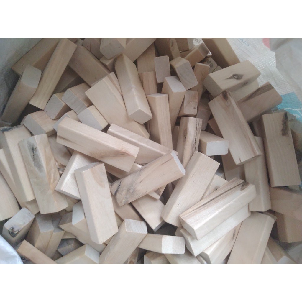 Rẻ vô địch Shopee 1K - 1 THANH GỖ THÔNG DECOR  2cm x 9cm, xếp hình domino, ốp tường...