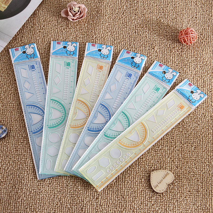 Thước kẻ 20cm Đa chức năng Văn phòng phẩm dành cho sinh viên Hàn Quốc Thước kẻ bằng nhựa