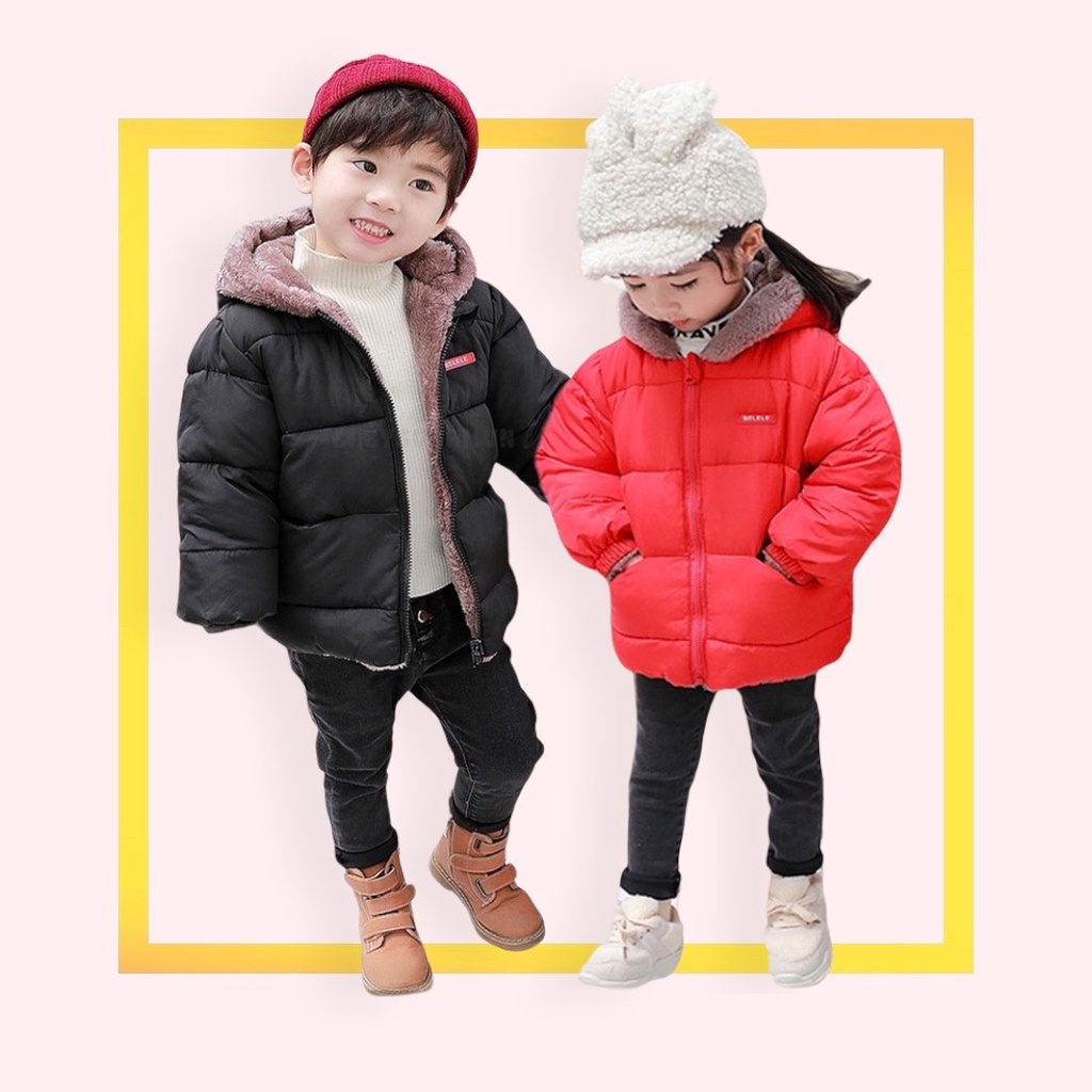 Áo phao cho bé béo lót lông Quảng Châu cao cấp siêu ấm bé