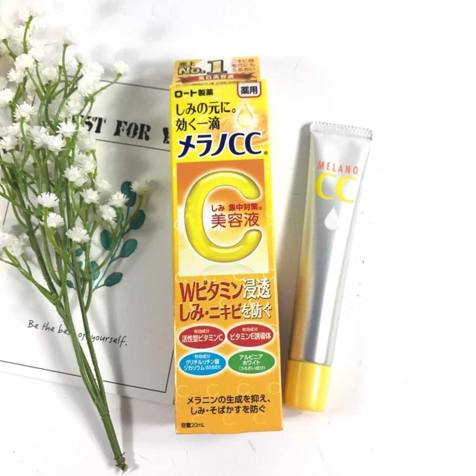 Bộ Đôi Sáng Da Mờ Thâm CC Melano Vitamin C Rohto Nhật Bản