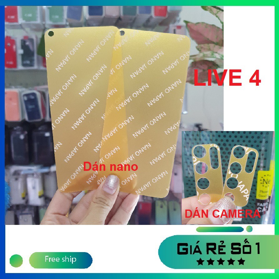 [ Vsmart LIVE 4] Bộ đôi Dán cường lực nano full 98% + dán cường lực bảo vệ camera cho Vsmart LIVE 4 miếng dán siêu bền