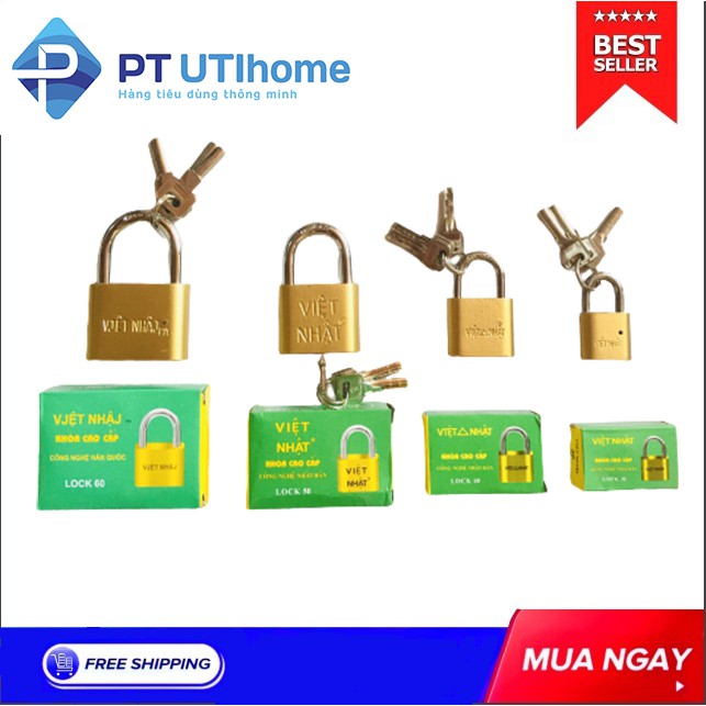 Ổ khóa cửa, ổ khóa tủ Việt Nhật khóa bấm nhiều kích thước - PT UTIHOME
