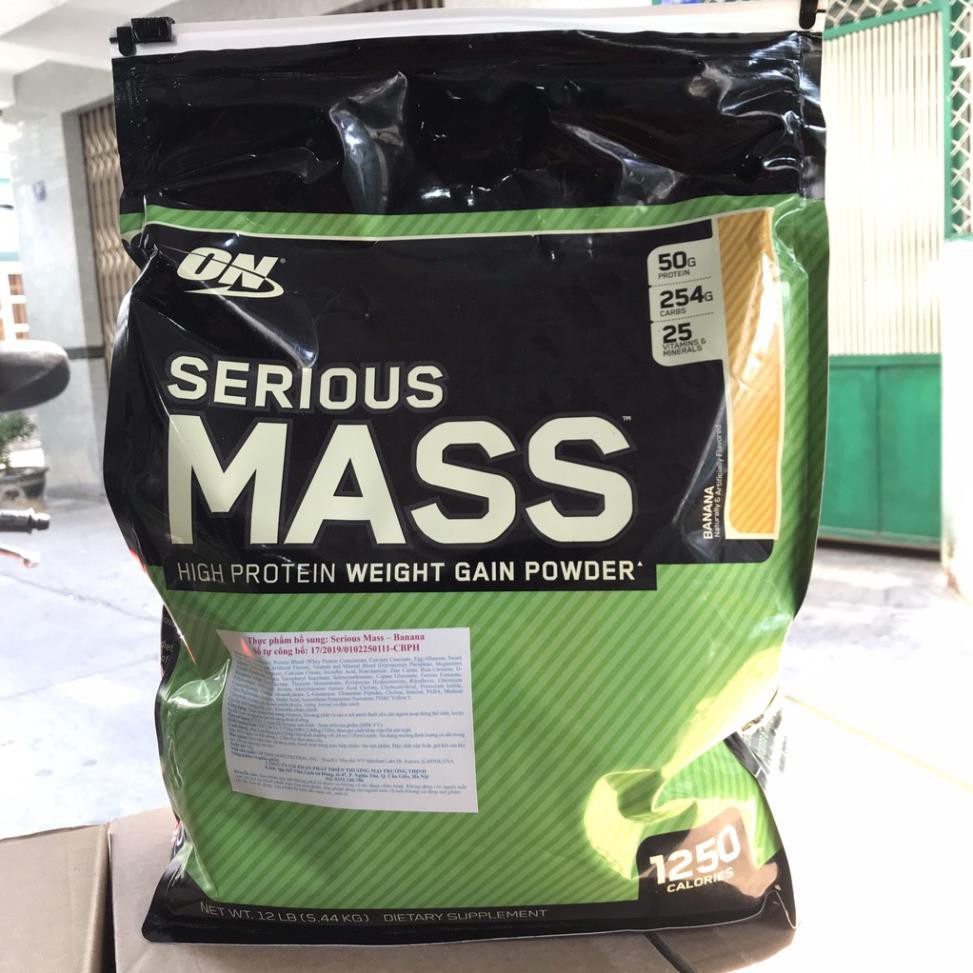 [Freeship + Quà] Sữa Tăng Cân Tăng Cơ Serious Mass 12lbs - On Authentic 100%