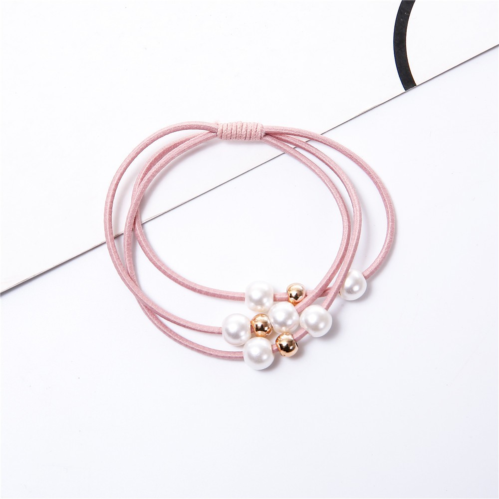 Dây buộc tóc trang trí ngọc trai nhân tạo phong cách Hàn Quốc B433