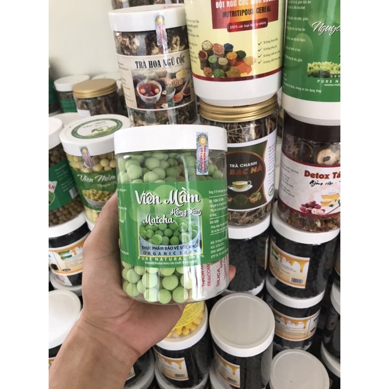 viên mầm matcha hồng sâm hộp 500g | BigBuy360 - bigbuy360.vn