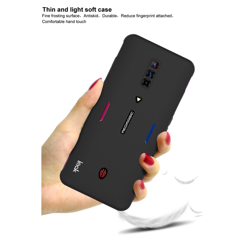 Ốp điện thoại IMAK mềm siêu mỏng có vòng khuyên cao cấp cho Zte Nubia Red Magic 6 Pro / Magic6