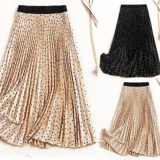 Váy dài nữ eo thun Váy Maxi xếp ly bãi biển Boho Vintage Mùa hè