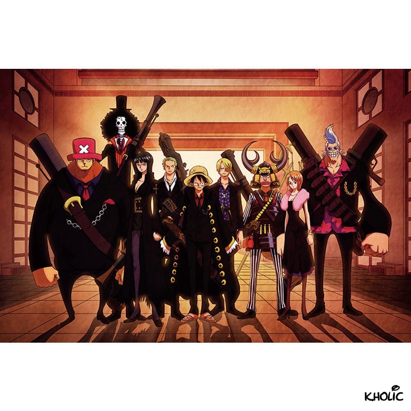 One piece, trò chơi ghép hình bằng gỗ, trò chơi ghép hình 300/520/1000 miếng, đồ chơi anime