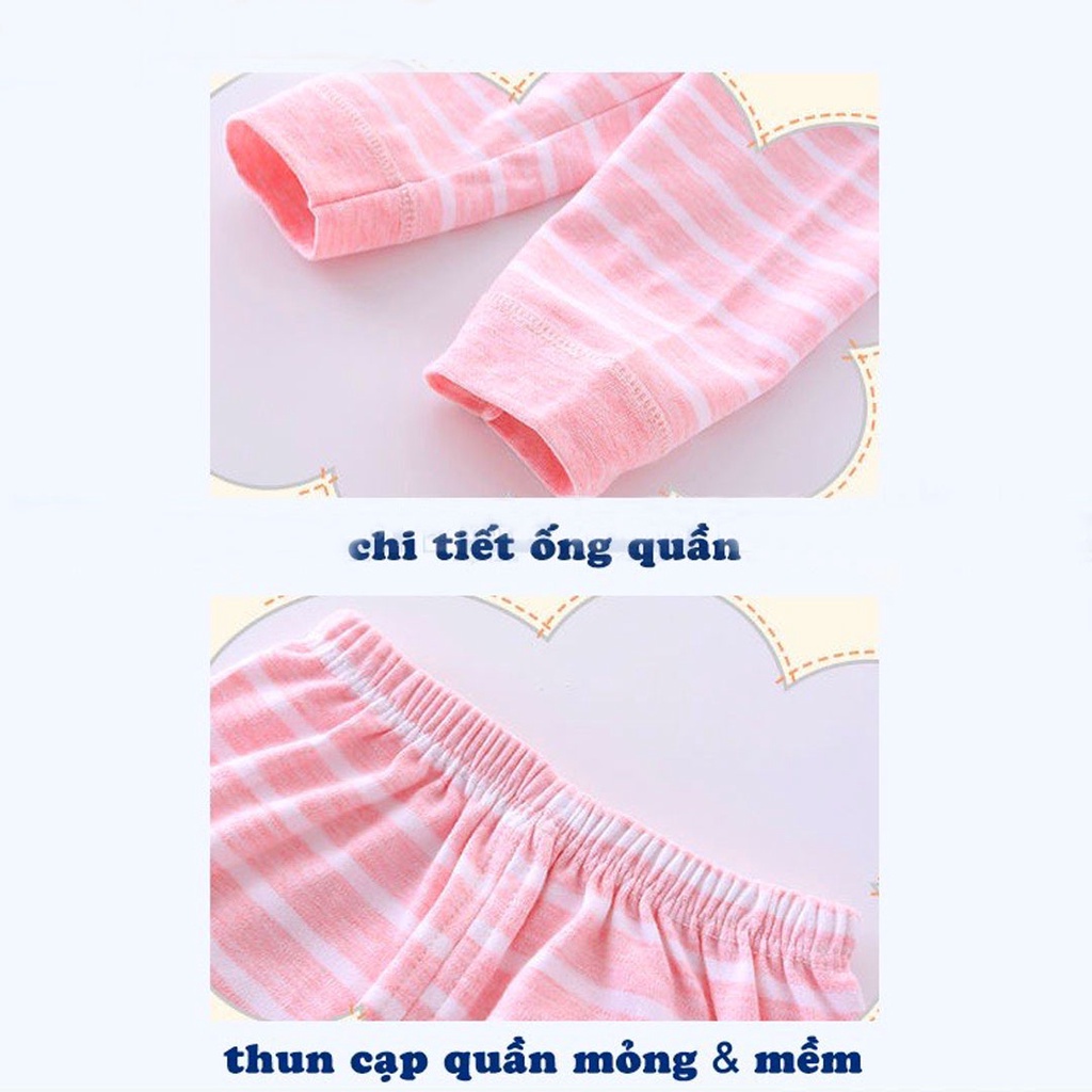 Bộ quần áo dài tay thu đông cho bé trai bé gái chất cotton nỉ in hình gấu dài ấm DOMADO BDT09