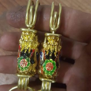 Móc khoá tỳ hưu mạ vàng 24k
