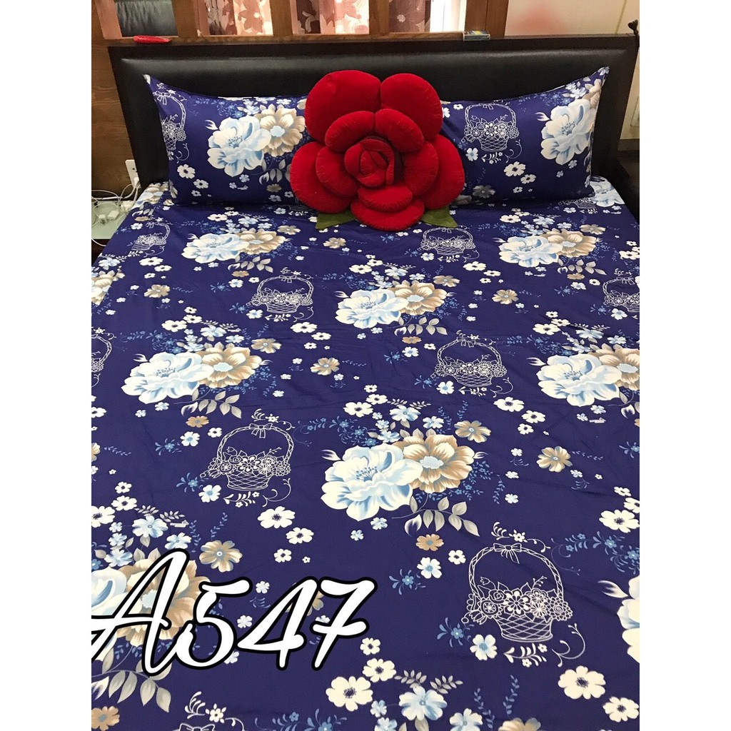 Bộ Drap Cotton Họa Tiết  Hoa  May Từ Vải Cotton Thắng Lợi - Chat Với Shop Để Chọn mẫu