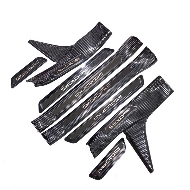 Full ốp bậc cửa trong ngoài Toyota Cross hàng chữ đẹp