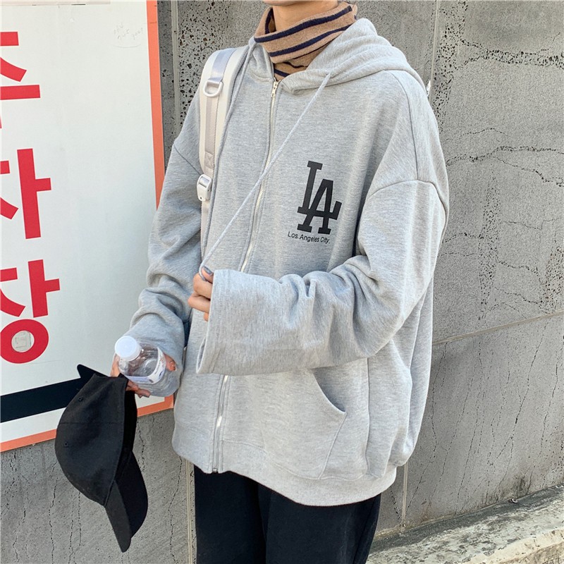 VIDEO _ Áo Hoodies UNISEX nỉ ngoại không xù lông LA City C097 mũ lót lưới cao cấp