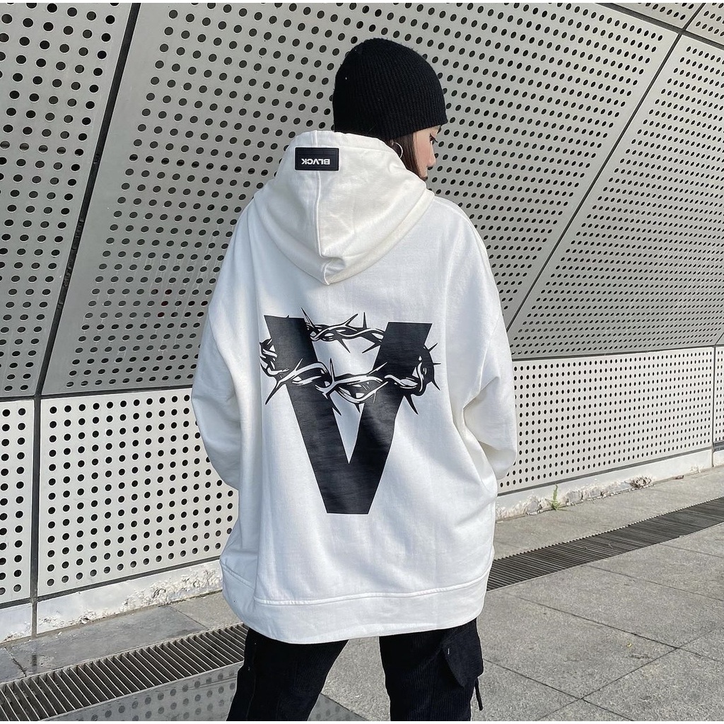 Áo khoác Hoodie Thorn BLVCK - White