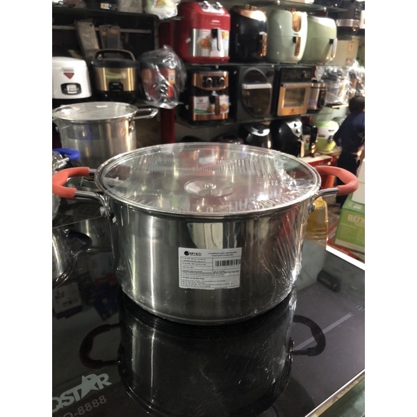 Nồi inox 3 đáy elmich cao cấp smarcook 24cm, hàng km.