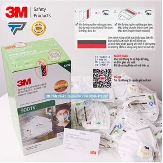 Khẩu trang 3M 9001V KN95 đạt chuẩn AS/NZS lọc bụi siêu mịn PM2.5